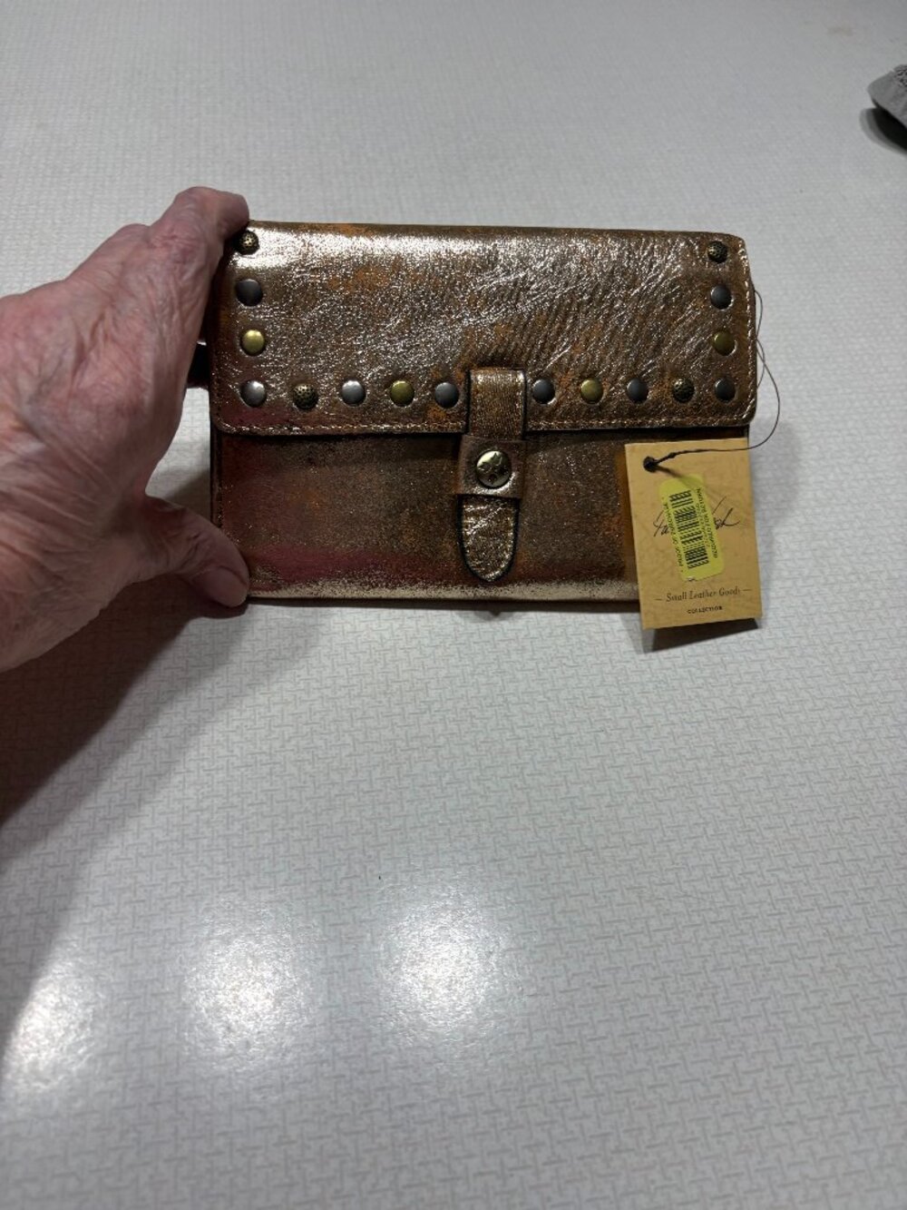 NWT Patricia Nash Large Champagne Clutch or Wallet